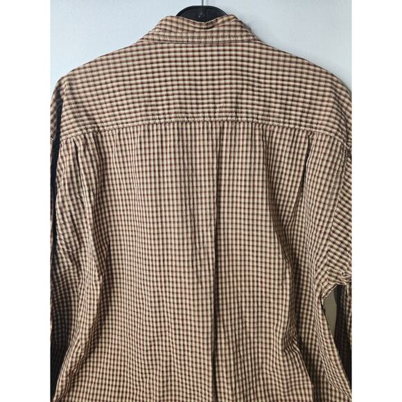 Columbia Mens X-Large Brown Nylon Long Sleeve Chest Pocket Hike Fish - Picture 7 of 13